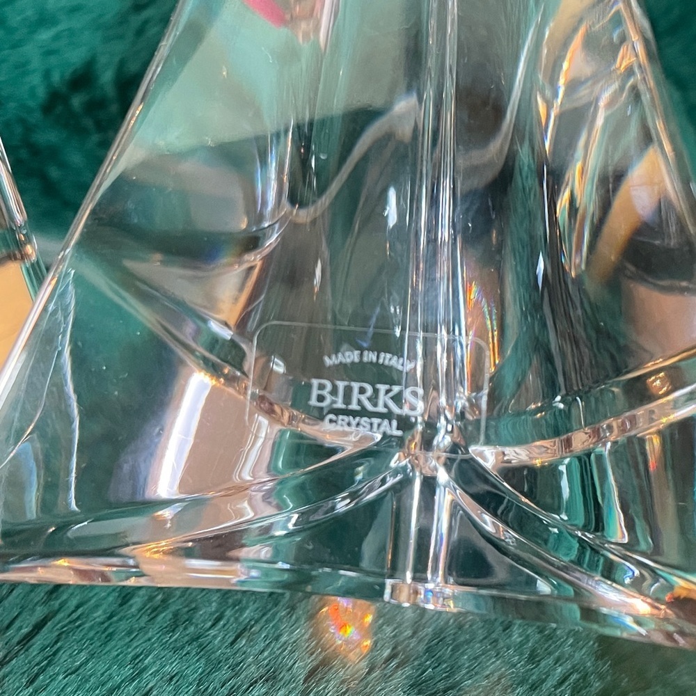 BIRKS Italian Crystal Candle Holders - Picture 4 of 9